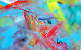 Colorful abstract painting blurry bokeh - a colorful painting free wallpaper for desktop