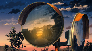 Sunset reflection mirror kyoto urban - a sky background and trees free wallpaper for desktop