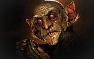 Creepy creature red eyes long - a creepy looking creature free wallpaper