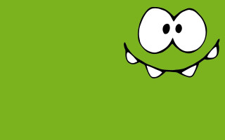Cartoon face green background gradient - a black outline free wallpaper for desktop