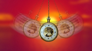Clock chain gear tower 3d - kinetic art free wallpaper