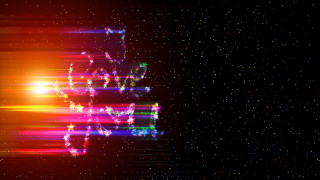 Colorful horse bright background star - chromatic aberration free wallpaper