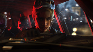 Woman car cigarette man suit - a scene free wallpaper for desktop