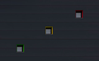 Black wall three windows green - de stijl free wallpaper