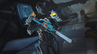 Futuristic suit sword background mecha - warframe armor free wallpaper