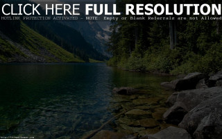 Lake trees rocks nature matte - claire dalby free wallpaper for desktop