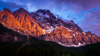Mountain bridge cloudy sky fire - caspar wolf free wallpaper