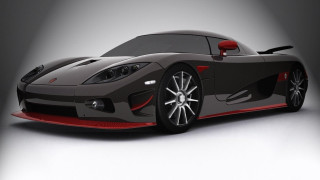 Gray red sports car digital 3 - a red stripe free wallpaper