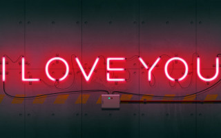 Neon i love you wall - you free wallpaper