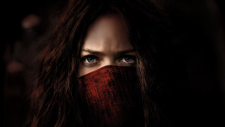 Woman redcloth blueeyes blackbackground araceligilbert - a red cloth free wallpaper