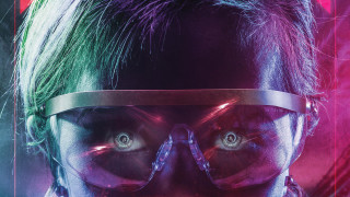 Futuristic woman glasses neon cyberpunk - a futuristic woman free wallpaper