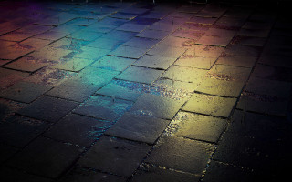 Brick sidewalk rainbow light bench - filip hodas free wallpaper for desktop