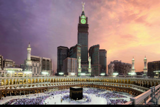 City night rink people clock - a clock tower in the background free wallpaper