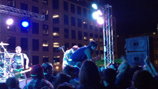 Band performance night city square - eamon everall free wallpaper