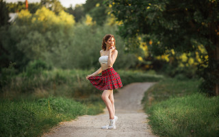 Woman red white dress phone - dress free wallpaper for desktop