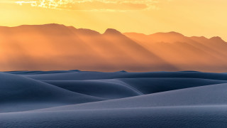 Desert mountains sunset clouds ocean - a desert landscape free wallpaper