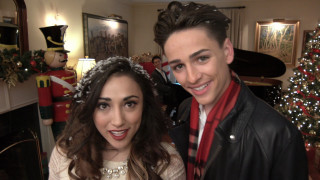 Christmas portrait man woman fireplace - fletcher martin free wallpaper