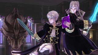 Animated characters purple box dark - a dragon in the background free wallpaper