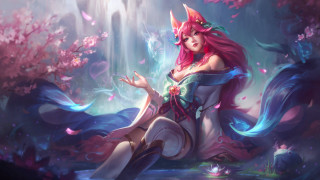 Ahri redhair horns forest butterflies - flower and butterflies free wallpaper