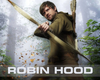 Man holding bow arrow forest 3 - dorothy hood free wallpaper
