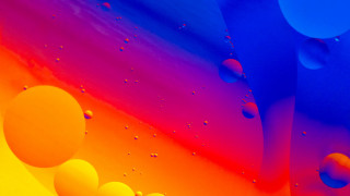 Multicolored balls water droplets orange - ball free wallpaper