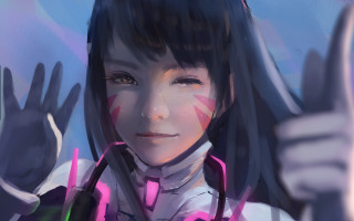 Woman pink black face tie - tie free wallpaper