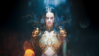 Gold suit skull dark room - rossdraw global illumination free wallpaper