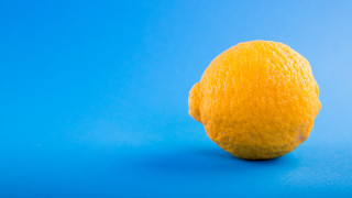 Orange blue stilllife sunflower sky - a blue surface free wallpaper for desktop