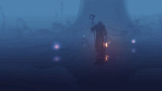 Man fog light hammer fantasy - volumetric fog free wallpaper