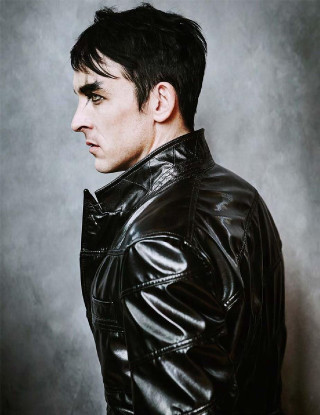 Man leather jacket serious look 15 - his face and shoulders free wallpaper for mobile