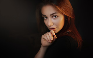 Red haired woman portrait elina - red hair free wallpaper