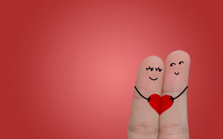 Hand heart smiley love demon - a hand free wallpaper