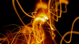 Blurry fire yellow light abstract - abstract expressionism free wallpaper for desktop