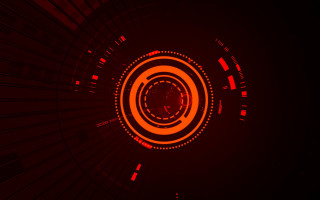 Red black clock center redlight - redshift free wallpaper