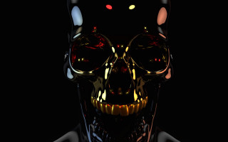 Skeleton glasses glowing face dark - a skeleton free wallpaper