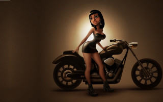 Woman motorcycle dress dark skin - a motorcycle free wallpaper