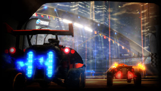 Futuristic vehicle dark city night - the front of it free wallpaper