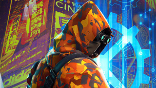 Neon cyberpunk man jacket backpack - cyberpunk free wallpaper