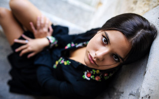 Gothic portrait asian blackhair blurry - the street free wallpaper for desktop