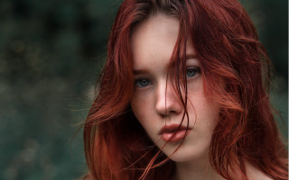 Redhair blowingwind portrait blueeyes mole - red hair free wallpaper
