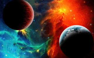 Space planet star cluster matte 5 - planet free wallpaper for desktop