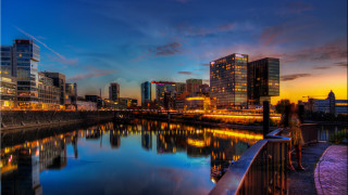 Bridge river night cityscape tokyo - frances jetter free wallpaper