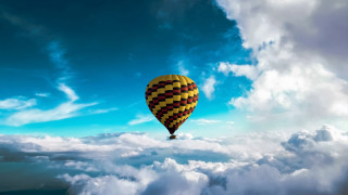 Hot air balloon clouds sky - hot free wallpaper