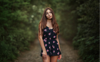 Woman dress forest portrait elina - a path free wallpaper for desktop