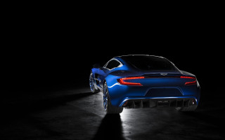 Blue sports car spotlight digital - the back of its free wallpaper