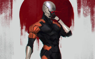 Futuristic suit man wine cyberpunk - cyborg free wallpaper