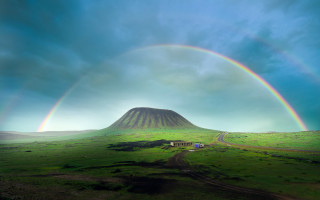 Rainbow green hill house road - the hill free wallpaper for desktop