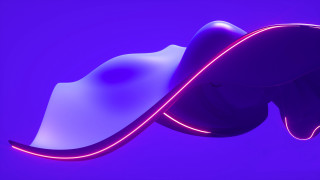 Purple neon 3d curve beeple - a purple background free wallpaper
