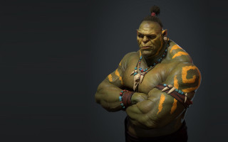 Muscular old man crossed arms - a pose free wallpaper