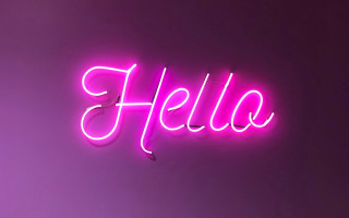 Neon hello purple wall gradient - fructose free wallpaper